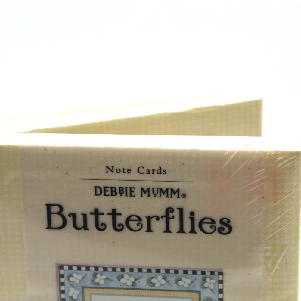 Debbie Mumm Butterflies 20 Note Cards & Envelopes 4 Butterfly Designs Vtg NOS
